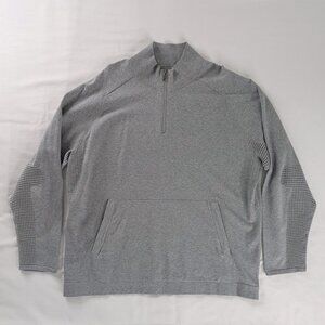 Duluth Trading Co Quarter Zip High Neck Sweatshirt Sweater Vented Front Pocket